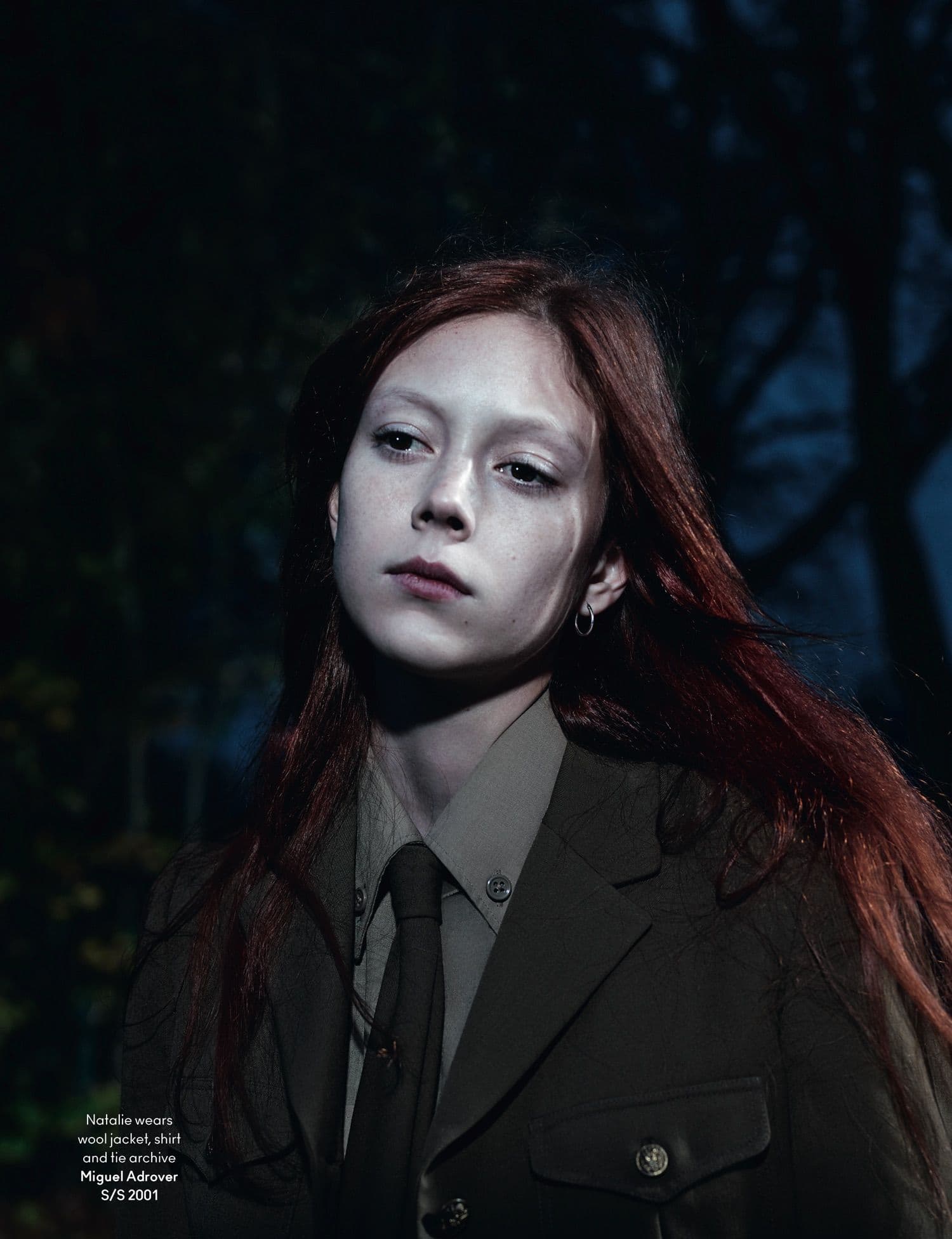 Military uniform style look by Miguel Adrover from S/S 2001 in AnOther Magazine. 