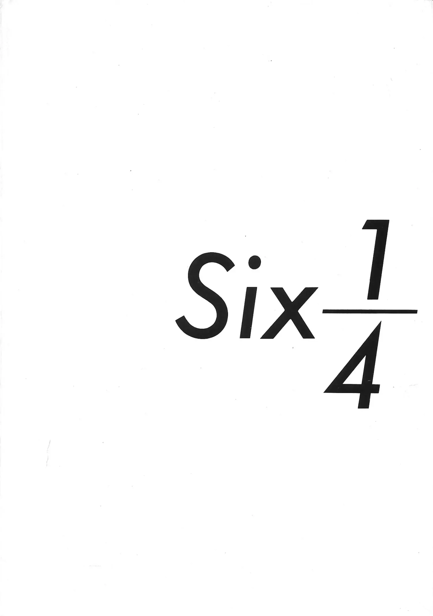 Cover photo for 'SIX 1/4' by Comme des Garcons